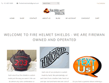 Tablet Screenshot of firehelmetshields.com